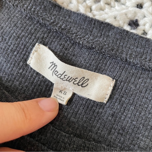 Madewell Ribbed Sleeveless Tank Dark Gray (XSmall) - Picture 8 of 11